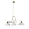 Z-Lite Melange 3 Light Chandelier, Heritage Brass & Matte Opal 725-3HBR-DMO14 - alternate 2